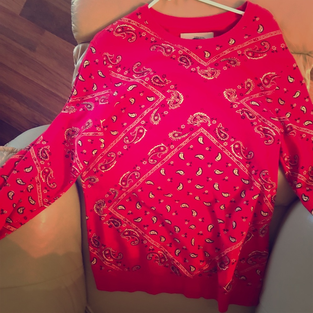 Red Paisley sweatshirt (Medium)